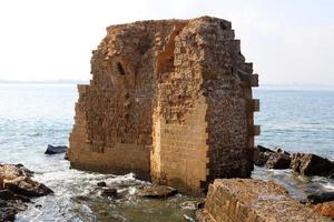 Wall of an ancient fortress in northern Israel. photo