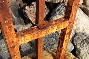 Texture of old and rusty iron. photo