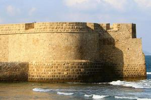 Wall of an ancient fortress in northern Israel. photo