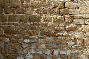 Wall of an ancient fortress in northern Israel. photo