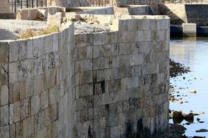 Wall of an ancient fortress in northern Israel. photo