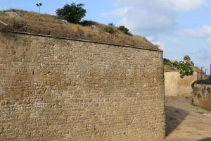 Wall of an ancient fortress in northern Israel. photo