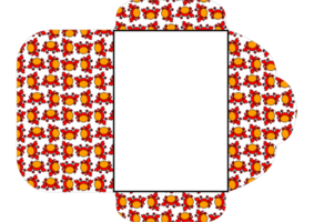 Envelope Design With Crab Pattern Theme png