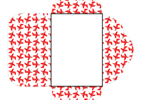 design de envelope com tema de padrão de avião png