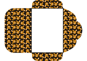 design de envelope com tema padrão de coelho png