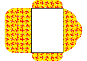 design de envelope com tema de padrão de avião png