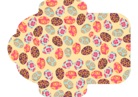 conception d'enveloppe avec motif sur le thème des oeufs de pâques png