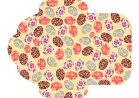 conception d'enveloppe avec motif sur le thème des oeufs de pâques png