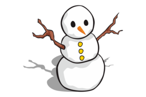 Christmas Snowman Cartoon Character png