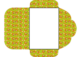 design de envelope com tema padrão de coelho png