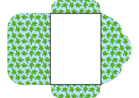 Envelope Design With Sea Turtle Pattern Theme png