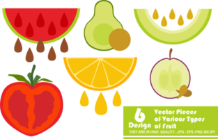 Set of Slice Of Fruits png