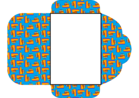 design de envelope com tema de padrão de navio de barco png