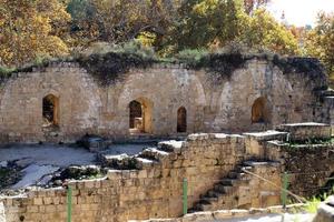 Wall of an ancient fortress in northern Israel. photo