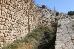 Wall of an ancient fortress in northern Israel. photo