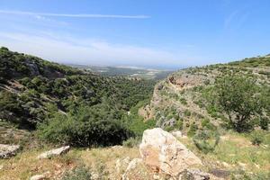 paisaje en las montañas del norte de israel. foto