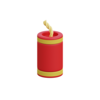 3d rendering of isolated chinese new year firecracker icon