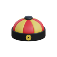 3d rendering of isolated chinese new year hat icon png