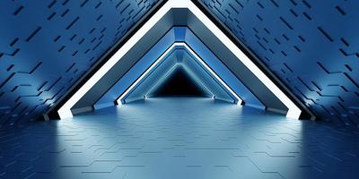 tunnel passage neon light laser techno cyberspace technology hyperloop pipe scifi hi tech digital glow tunnel 3d illustration photo