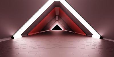 tunnel passage neon light laser techno cyberspace technology hyperloop pipe scifi hi tech digital glow tunnel 3d illustration photo