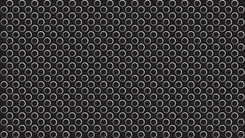 Silver ring pattern on black color background.  Stylish geometric circle texture. Vector illustration