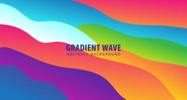 Multicolor fluid wave layer with dynamic effect. Abstract colorful gradient background design with copy space for wallpaper, banner, poster, cover, flyer, presentation, advertising, landing page vector