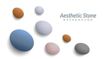 aesthetic background design template with blank space. marble stones vector illustration. oval shape like an egg. white, black, blue gray, beige, brown orange, earth tone. pastel color gradation.