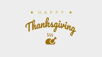 happy thanksgiving animated video footage