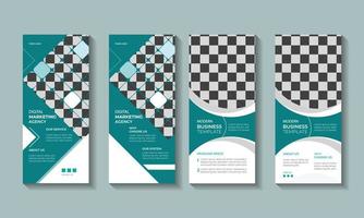 Business Roll Up Banner flat design template ,can use for vector abstract geometric background, modern x-banner and flag-banner advertising design element.