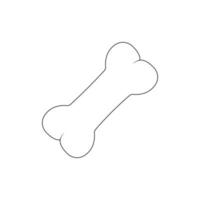 Bone Dog Toy Outline Icon Illustration on Isolated White Background vector