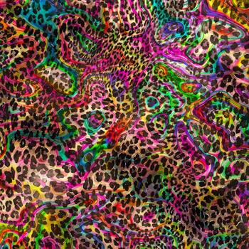 estilo abstracto de patrón de piel de leopardo, tela textil y de moda, textura de estilo vintage, fondo de piel animal, patrón de estampado textil diseñado por leopardo, diseño abstracto de textura de leopardo foto