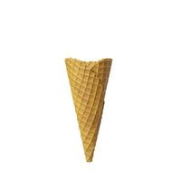 Cono de helado de gofre de representación 3d sobre fondo blanco foto