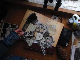 Vintage Desk Top Setting With Typewriter and Old Books In Karachi Pakistan 2022 photo