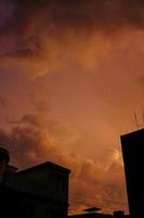 Dramatic Clouds In Dusk Sky In Karachi Pakistan 2022 photo