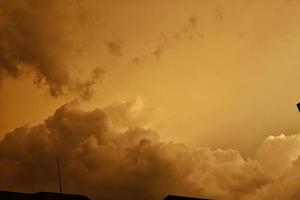 Dramatic Clouds In Dusk Sky In Karachi Pakistan 2022 photo