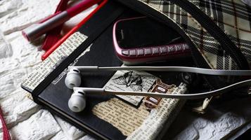 Work Bag And Office Diary On Table in Karachi Pakistan 2022 photo