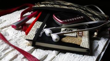 Work Bag And Office Diary On Table in Karachi Pakistan 2022 photo