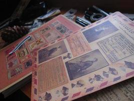 Vintage Desk Top Setting With Typewriter and Old Books In Karachi Pakistan 2022 photo