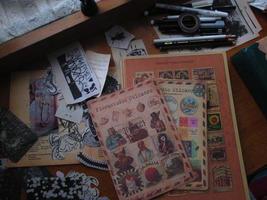 Vintage Desk Top Setting With Typewriter and Old Books In Karachi Pakistan 2022 photo