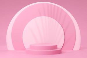 Abstract pink scene for display. 3d rendering photo