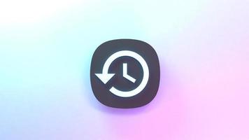 Time icon, Clock icon. 3d render illustration. photo