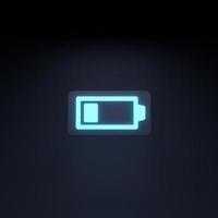 Low battery icon. 3d render illustration. photo