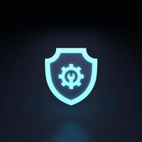 Shield icon. 3d render illustration. photo