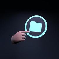 File folder icon. 3d render illustration. photo