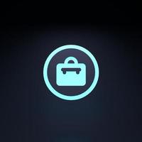 Briefcase icon. 3d render illustration. photo