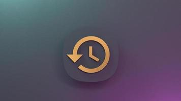 Time icon, Clock icon. 3d render illustration. photo