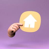 House icon. 3d render illustration. photo