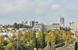 View of the Jerusalem district of Yemin Moshe photo