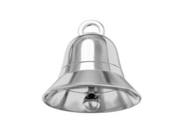 Bell metal silver, notification symbol. 3D rendering. Icon on white background. photo