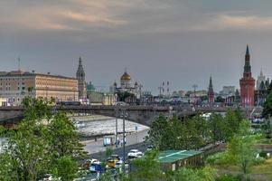 Moscow, Russia - Jun 23, 2018 -  Cathedral of Christ the Saviour viewed from Zaryadye Park, Moscow, Russia. photo